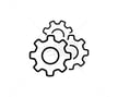 Gear icon, cog wheel, engine circle, thin line icon_ Gear setting vector design and illustration_